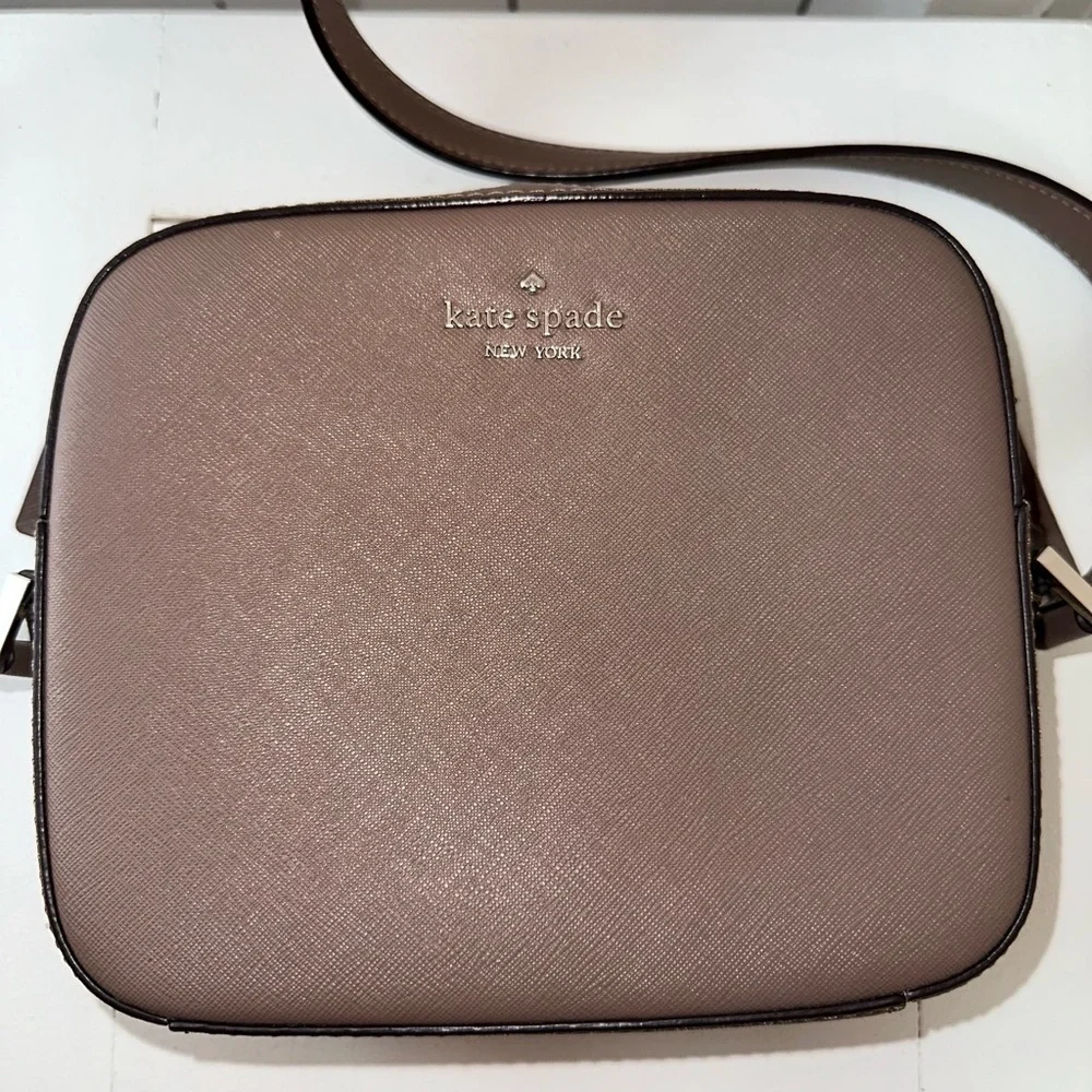 Kate Spade Spring Newbury Crossbody Bag Brown Silver Accents Capsule Wardrobe